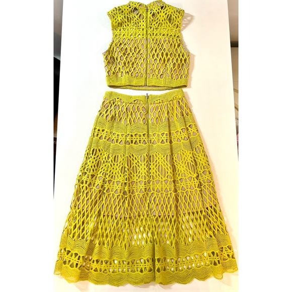 REVOLVE x ENDLESS ROSE Guipure Lace 2 Piece Crop Top and Skirt - Picture 2 of 11